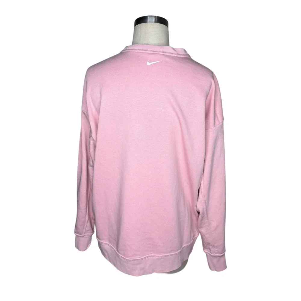 NIKE Dri-FIT Sweatshirt Pink Graphic Pullover Crewneck‎ Women's Size Medium